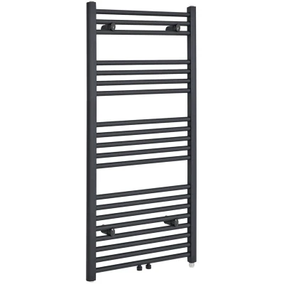 Image of Milano Neva 600W Anthracite Electric Heated Towel Rail 1188mm x 500mm