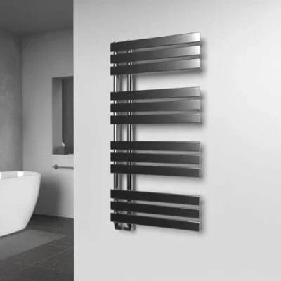 Image of Lux Heat Chrome Open Flat Designer Towel Radiator 1180mm (H) x 600mm (W)