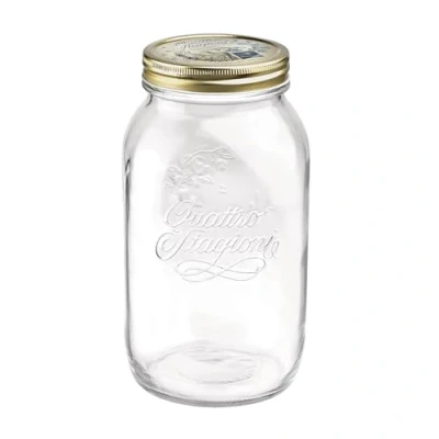 Image of 1.5L Quattro Stagioni Glass Storage Jar By Bormioli Rocco