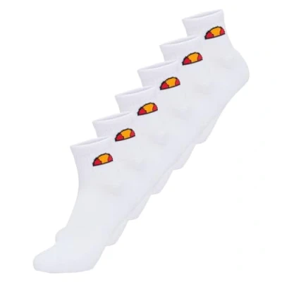Image of Ellesse Rilla Socks Unisex 6 PACK Socks, Men&#039;s, Size: 4 8, White