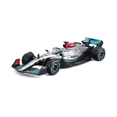 Image of Bburago B18 38065R Formula 1 MB W13 E Performance F1 (2022) Russell 1:43 Scale Die Cast Collectible Race Car, Assorted Colours