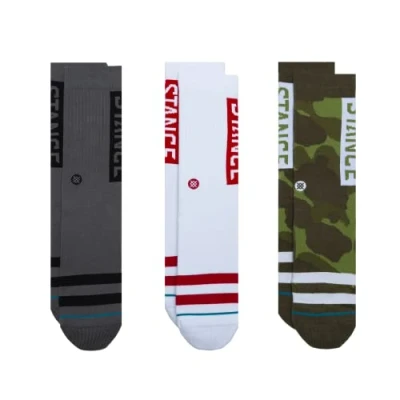 Image of Stance THE 3 PACK Socks, Size: Medium, Khaki