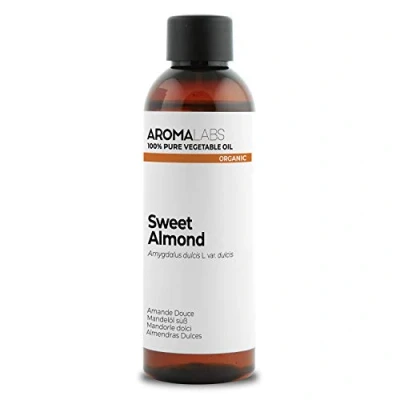 Image of ORGANIC SWEET ALMOND Oil 100mL 100% Pure, Natural, Cold Pressed and AB Certified AROMA LABS (French Brand)