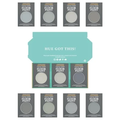 Image of Rust Oleum Chalky Floor Paint in Matt Finish Dusky Greys Tester Box