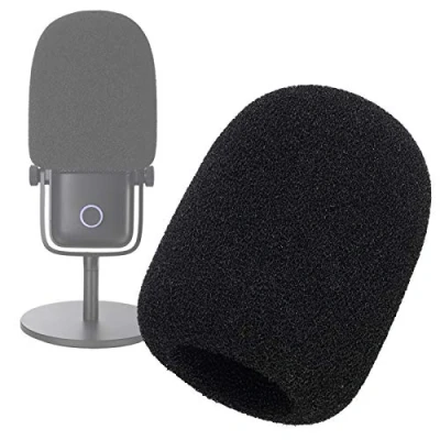 Image of Pop Filter Used for Wave 1 Mic Professional Streaming Foam Covers Windscreen to Blocks Out Plosives, Compatible with Elgato Wave:1 Microphone by YOUSHARES