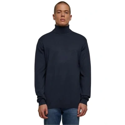 Image of Urban Classics Turtleneck Jumper, Men&#039;s, Size: Small, Navy