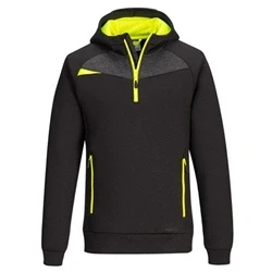 Image of Portwest DX4 Quarter Zip Hoodie Black Small