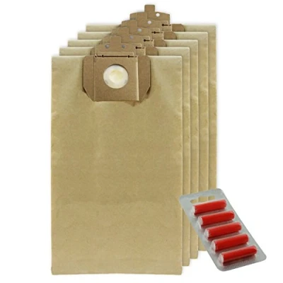 Image of SPARES2GO Strong Dust Bags for Taski Aero Vento 8 Plus 15 15s Baby Bora Samba Vacuum cleaner (Pack of 5 + Fresheners)