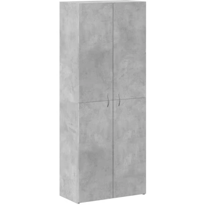 Image of vidaXL File Cabinet Concrete Grey 60x32x153 cm Engineered Wood