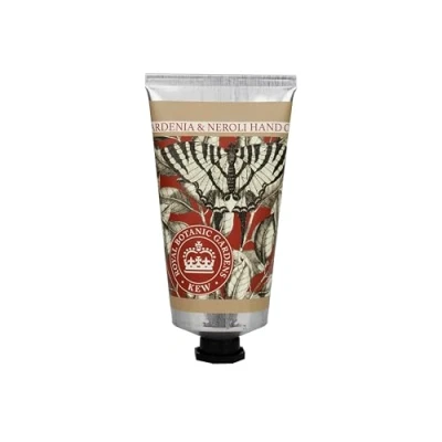 Image of The English Soap Company Royal Botanical Gardens Kew Hand Cream, Moisturising Cream for Men and Women, Gardenia &amp; Neroli Scent 75ml