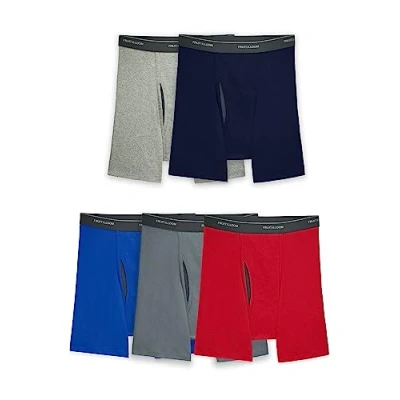 Image of Fruit of the Loom Mens Coolzone Boxer Brief 5 Pack, Assorted, M