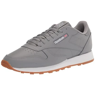 Image of Reebok Unisex Classic Leather Sneaker, Reefresh Pure Grey White Gum, 12 UK Men/ 13.5 Women