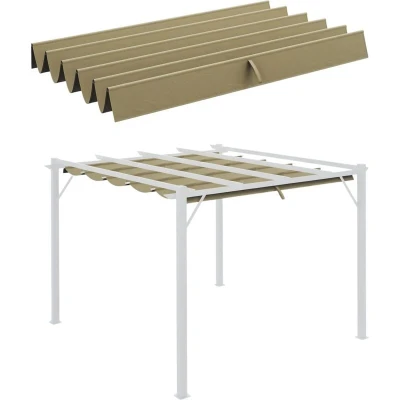 Image of Outsunny Pergola Shade Cover for 3 X 3m Pergola, Replacement Canopy Fabric Only84C 372V00TN