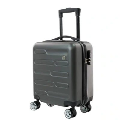 Image of SA Products Cabin Suitcase, Carry on Easy Jet 45x36x20 Bag Lightweight Suitcase Telescopic Handle, Hard Shell Small with Wheels Travel Luggage (Grey)