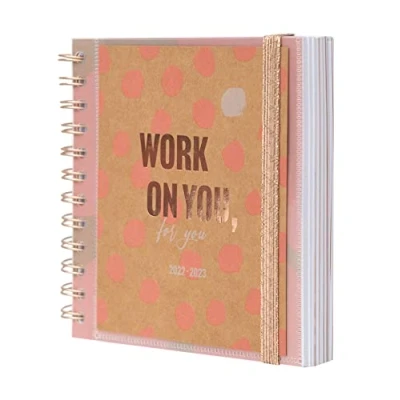 Image of Grupo Erik: Kraft Diary 2022 2023 Back To School 11 Months Academic Day Page August June Mid Year With Stickers Cute Stationery