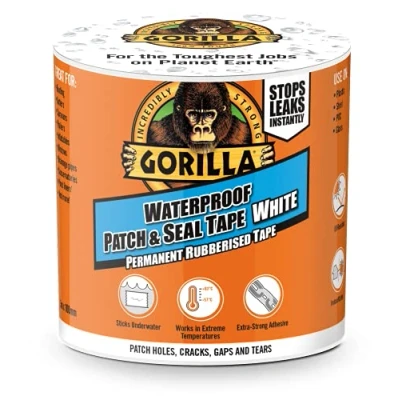 Image of Gorilla Waterproof Patch &amp; Seal Tape White 3m