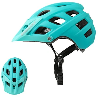 Image of Exclusky Mountain Bike Helmet, MTB Helmet Adult Lightweight Breathable Mens Cycling &amp; Road Bicycle Helmets for Men Women(Teal)