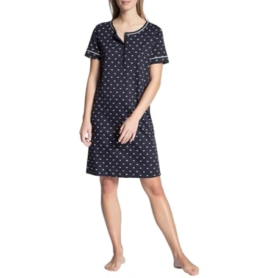 Image of CALIDA Women&#039;s Night Lovers Nightgown, Dark Lapis Blue, One Size