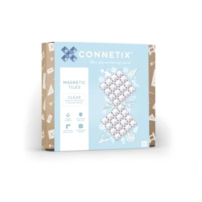 Image of Connetix Clear Base Plate Pack, 2 Pieces