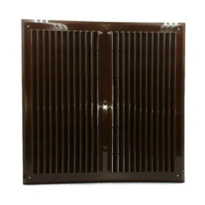 Image of Brown Air Vent Grille 450mm x with Fly Screen/Anti Insect Mesh