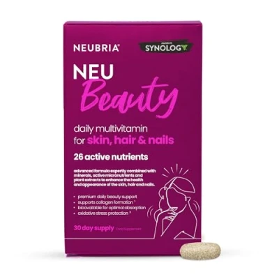 Image of NEUBRIA NEU Beauty Multivitamin &amp; Collagen for Skin, Hair Nails Botanicals, Biotin, Antioxidants Supports Anti Ageing, Hydration Elasticity, Wrinkles, Growth Supplement 30 Tablets