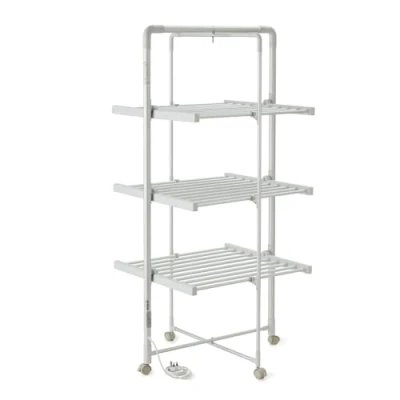 Image of Easylife Heated Airer With Timer XL size Strong &amp; Sturdy Clothes Indoor Dryer Rack Includes Electric Rails For Natural Drying added Extra Large
