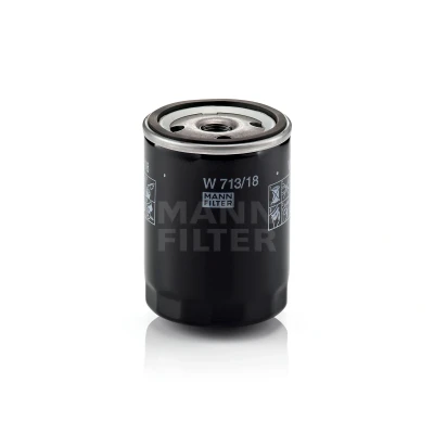 Image of 3827069, 38270690, 883162 Oil Filter MANN W 713/18 M18x1.5 Spin on VAUXHALL: Astra Mk2 CC, Cavalier Mk3 Kombi