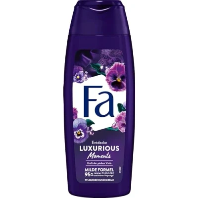 Image of FA Luxurious Moments Shower Gel (1 x 250 ml) 95% Ingredients of Natural Origin, Nourishing Cream for a Wonderful Journey with Fragrance Pink Viola