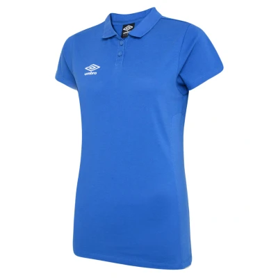 Image of Umbro Womens/Ladies Club Essential Polo Shirt (Royal Blue/White) Navy/Blue Size 14 UK