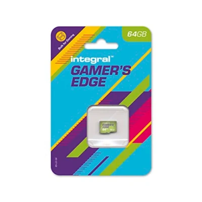 Image of Integral 64GB Gamer&#039;s Edge Micro SD Card for The Nintendo Switch Load and Save Games Fast, Store Games, DLC &amp; Data, Built Switch, Lite OLED To Give You