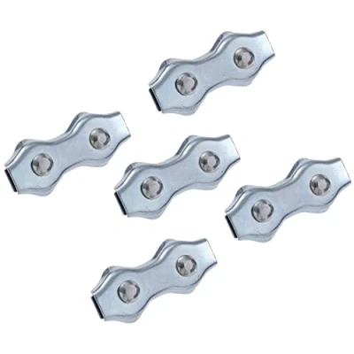 Image of 5 x mm Electric Fence Wire Connector Rope Clip Duplex Bolt Cable Clamp Poly Fencing Joint