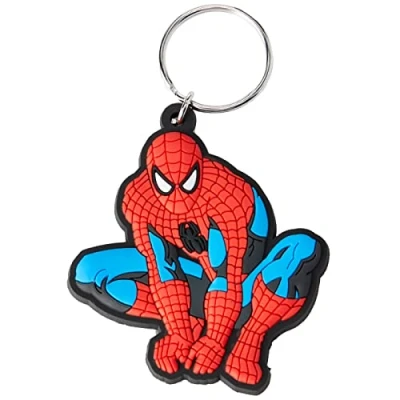 Image of Marvel RK38201C Comics &#039;Spiderman Crouch&#039; Rubber Keychain, Multicoloured, 40 x cm