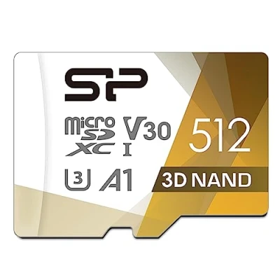 Image of Silicon Power 512GB Micro SD Card U3 SDXC microsdxc High Speed MicroSD Memory for Steam Deck, Nintendo Switch, DJI Pocket 3 and Drone