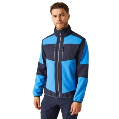 Image of Regatta Professional Men&#039;s E Volve 2 Layer Softshell Jacket Strong Blue Navy, Size: XS