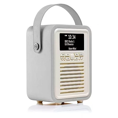 Image of Viewquest Retro Mini DAB Radio Light Grey