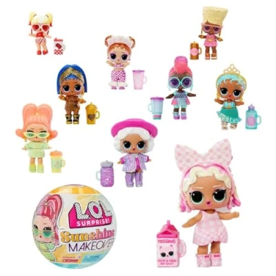 Image of L.O.L. Surprise Sunshine Makeover Tots with 8 Surprises UV Colour Change in the Sun and Accessories 1 Limited Edition Doll 12 to Collect For Girls Age 4+