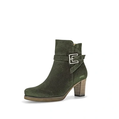 Image of Gabor Women Ankle Boots, Ladies Boots,Low Boots,Half Boots,Bootie,Ankle high,Zipper,Green (Forest) / 43,37 EU 4 UK