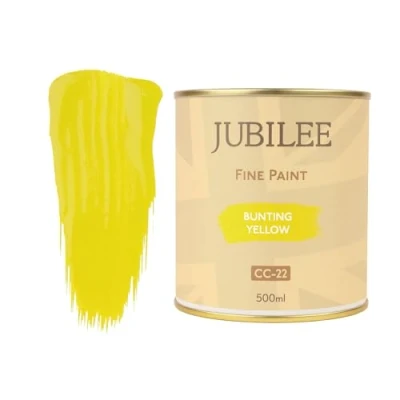 Image of Guild Lane Jubilee Fine Paint Bunting Yellow Furniture, Metal, Fabric, Glass &amp; More Indoor Outdoors Water Based Acrylic 500ml