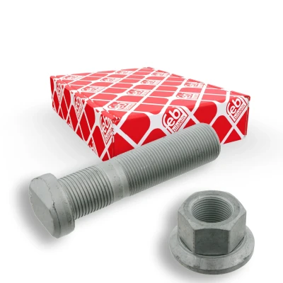 Image of 0004014171, 0004014171S1, 9424010371, 9424010371S1, A0004014171 Wheel Stud FEBI BILSTEIN 27545 M22 x 1,5 102mm 10.9 with nut Zink flake coated