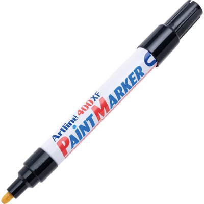 Image of Artline PAiNT MARKER, for indoor, outdoor and industrial use 2.3 mm Writing Width, Black, 12 Pack (EK 400)