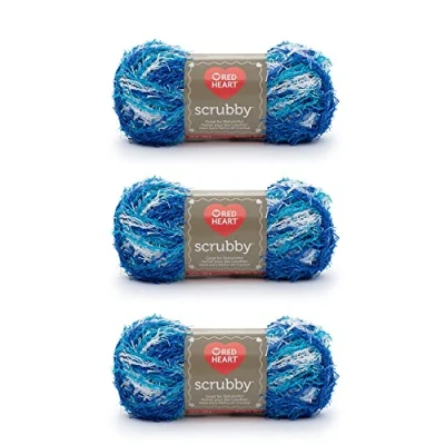 Image of Red Heart Scrubby Yarn, 3 Pack, Waves Count