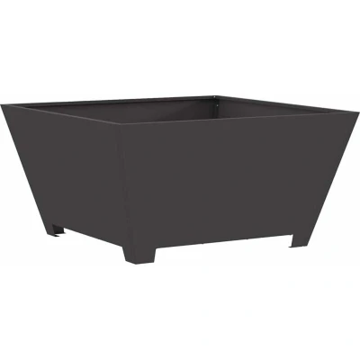 Image of vidaXL Fire Pit Square Black 80x80x40 cm Steel