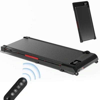Image of Walking Pad, Under Desk Treadmills For Home, Silent Portable Treadmill, 130KG Capacity, Remote Control and LED Display