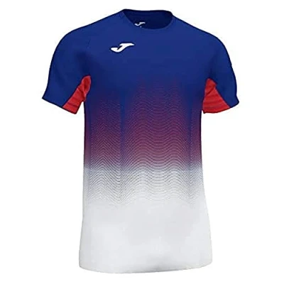 Image of Joma Elite Vii running short sleeve shirt, Man, mens, 101519.722, Royal White, 2XL