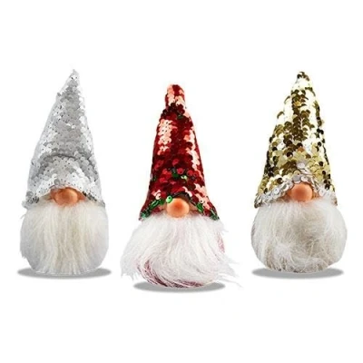 Image of Assorted Sequin Hat Gonk Christmas Ornament Decoration 16cm