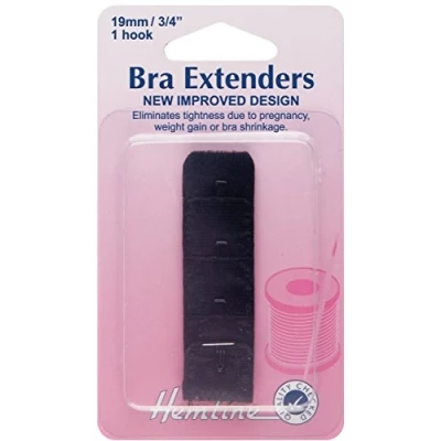 Image of Bra Back Extenders 19mm, Black 1 hook