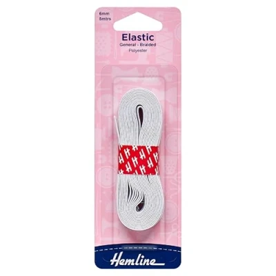 Image of General Purpose Elastic Braided, 5mx6mm White