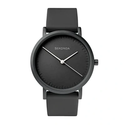 Image of Sekonda in Colour Ladies 34mm Quartz Watch Black with Analogue Display, and Silicone Strap 40389