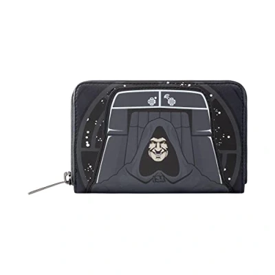 Image of Loungefly Disney Star Wars Darth Sidious Scene Wallet Amazon Exclusive Cute Collectable Purse Gift Idea Card Holder with Multiple Slots Official Merchandise and Ladies