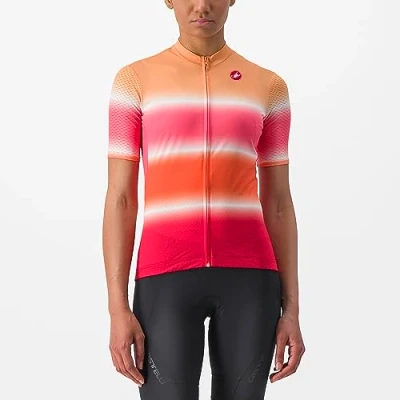 Image of CASTELLI 4522060 866 Dolce Jersey Women&#039;s T Shirt Soft Orange/Hibiscus M
